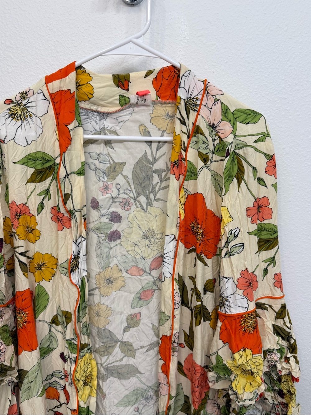 Anthropologie Maaji Ruffled Botanical Robe | - Picture 6 of 9